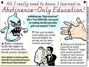 Abstinence-only education cartoon by Mikhaela B. Reid (www.mikhaela.net